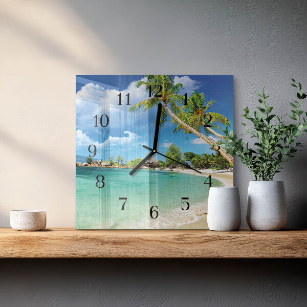 Orologio quadrato Palme da spiaggia