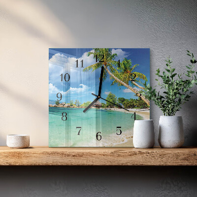 Orologio quadrato Palme da spiaggia