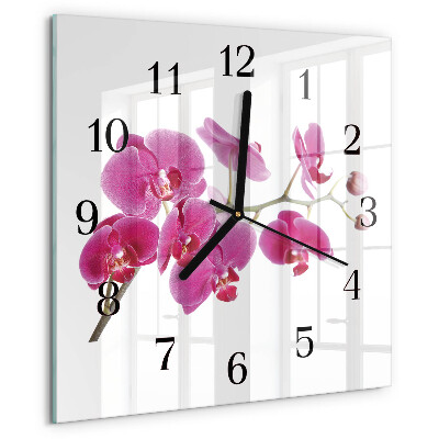 Orologio quadrato Orchidea