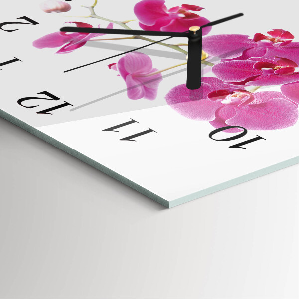 Orologio quadrato Orchidea