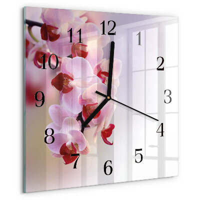 Orologio quadrato Orchidea