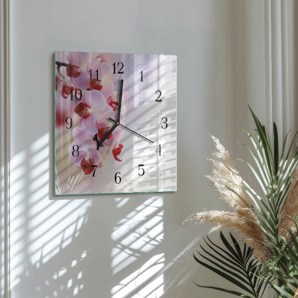 Orologio quadrato Orchidea