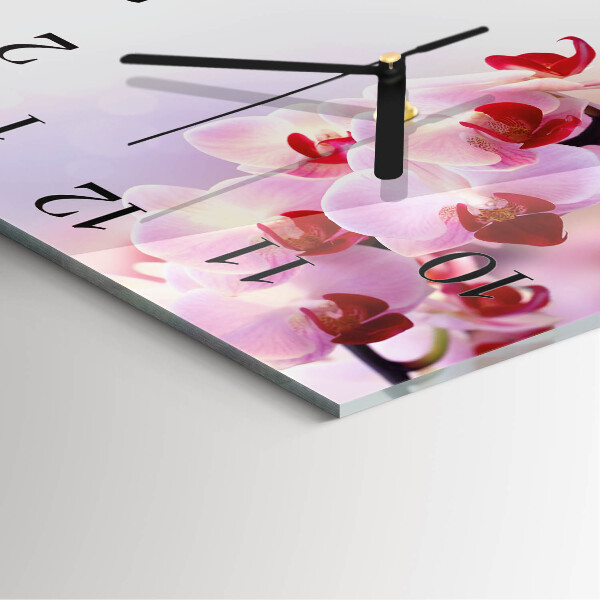 Orologio quadrato Orchidea
