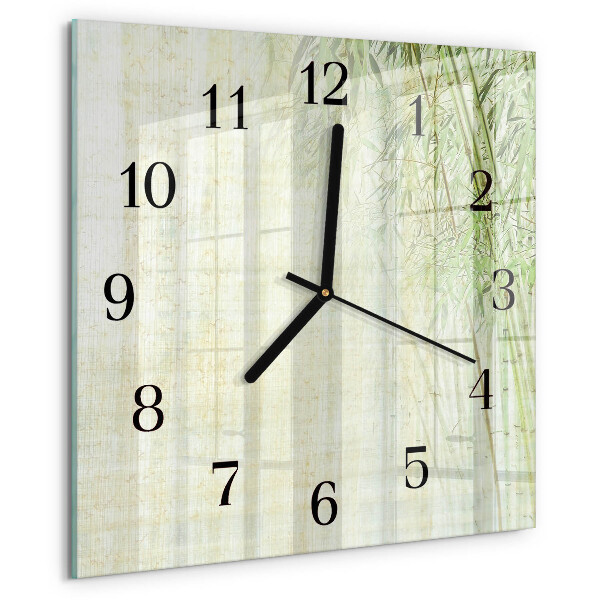 Orologio quadrato Pianta di bambù