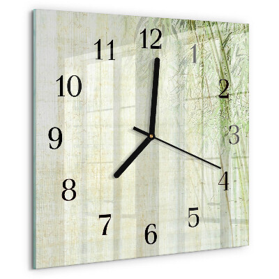 Orologio quadrato Pianta di bambù