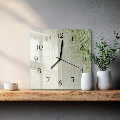 Orologio quadrato Pianta di bambù