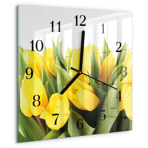 Orologio quadrato Fiori di tulipano