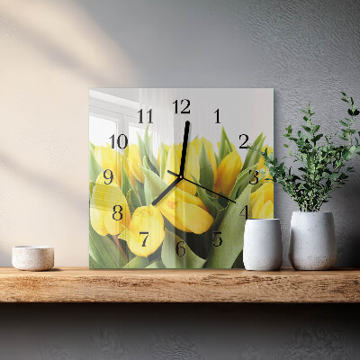 Orologio quadrato Fiori di tulipano