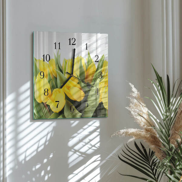 Orologio quadrato Fiori di tulipano