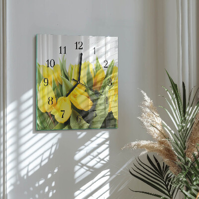 Orologio quadrato Fiori di tulipano
