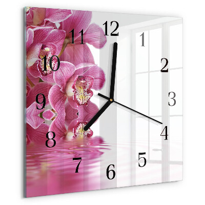 Orologio quadrato Orchidea