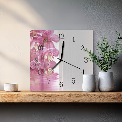 Orologio quadrato Orchidea