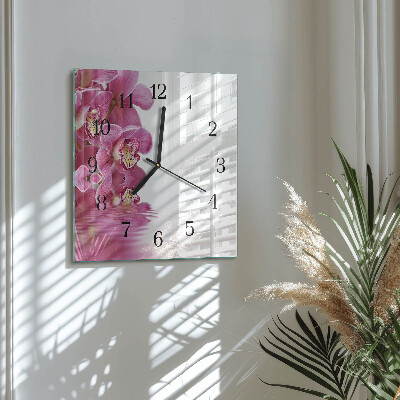 Orologio quadrato Orchidea