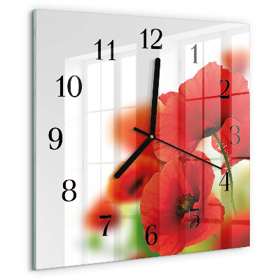 Orologio quadrato Papaveri