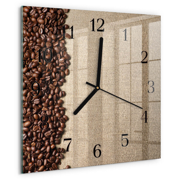Orologio quadrato chicchi di caffè