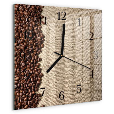 Orologio quadrato chicchi di caffè