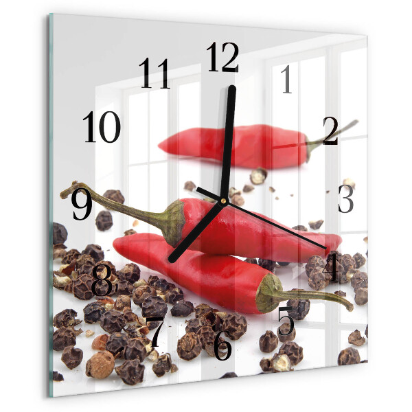 Orologio quadrato peperoncini