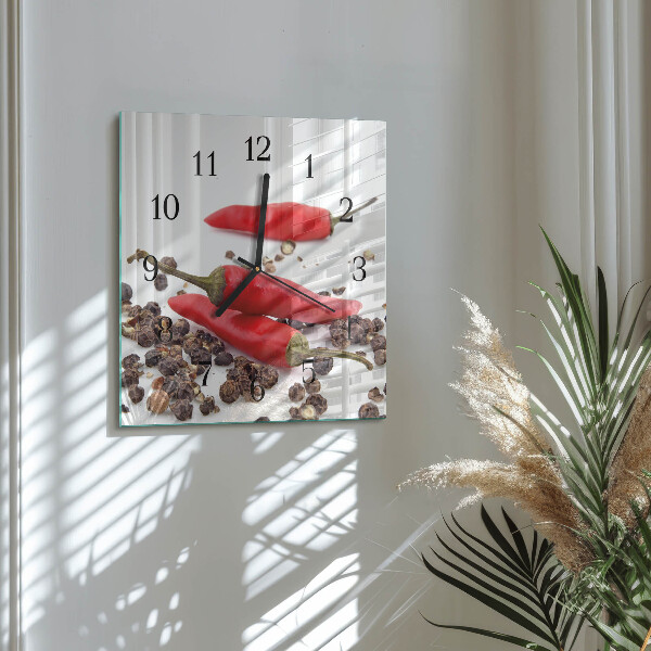 Orologio quadrato peperoncini