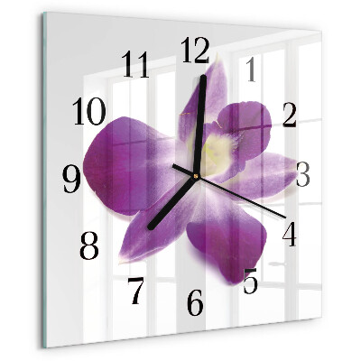 Orologio quadrato Fiore di orchidea