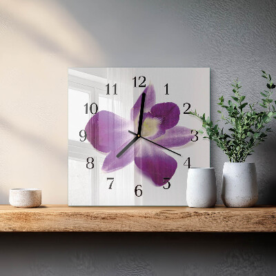 Orologio quadrato Fiore di orchidea