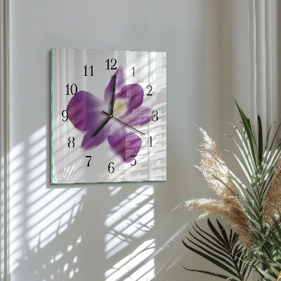 Orologio quadrato Fiore di orchidea