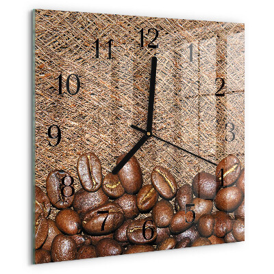 Orologio quadrato chicchi di caffè
