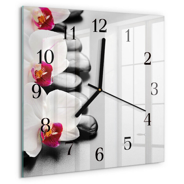 Orologio quadrato Pietre per orchidee
