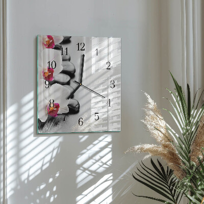 Orologio quadrato Pietre per orchidee