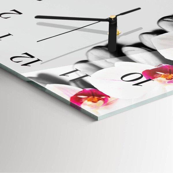 Orologio quadrato Pietre per orchidee