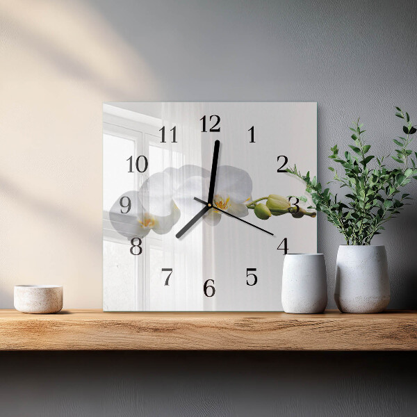 Orologio quadrato Orchidea