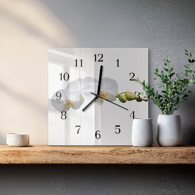 Orologio quadrato Orchidea