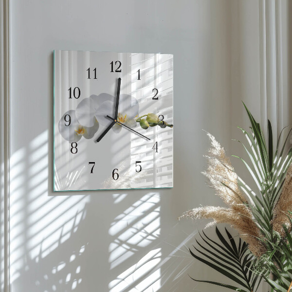 Orologio quadrato Orchidea