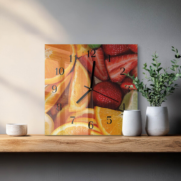 Orologio quadrato Frutta