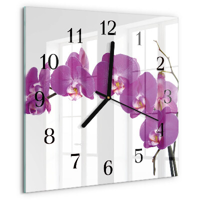 Orologio quadrato Orchidea