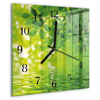 Orologio quadrato Foglie