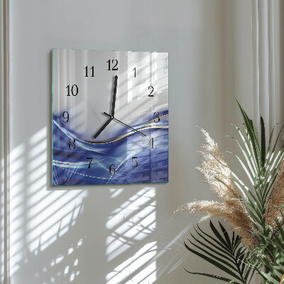 Orologio quadrato Linee astratte