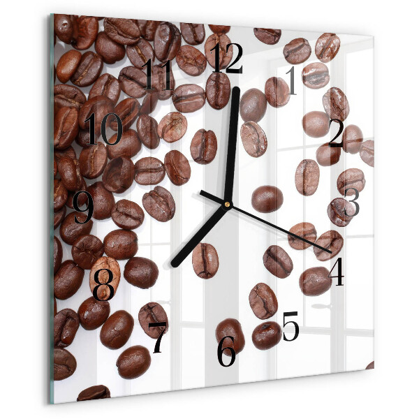 Orologio quadrato chicchi di caffè