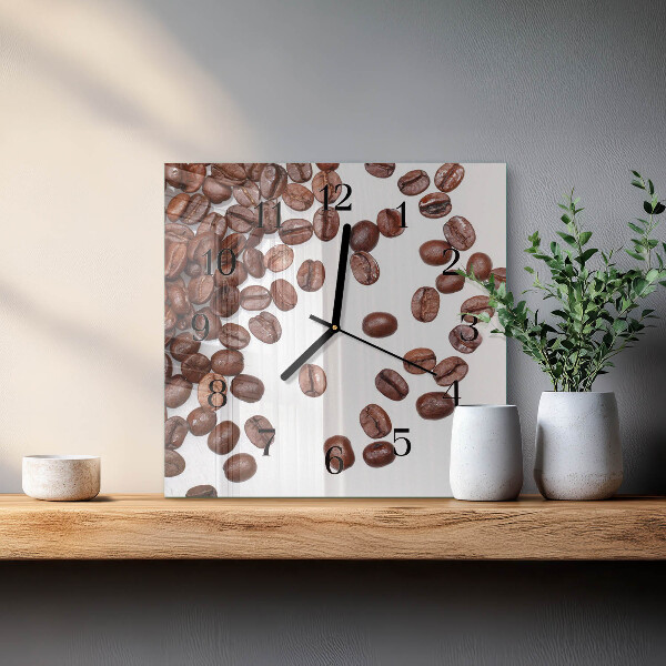 Orologio quadrato chicchi di caffè