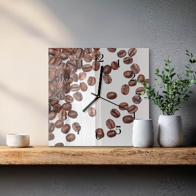 Orologio quadrato chicchi di caffè