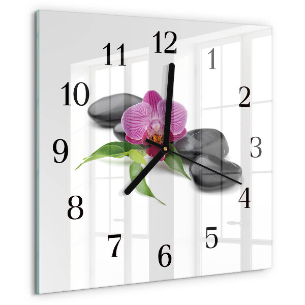 Orologio quadrato Orchidea