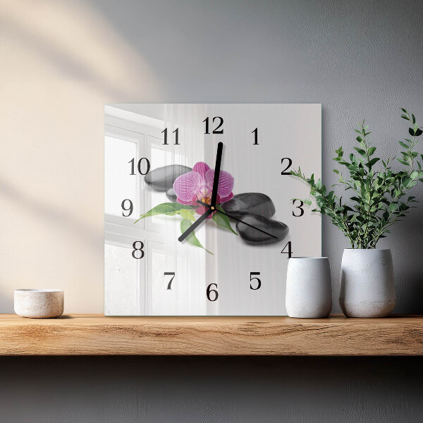 Orologio quadrato Orchidea