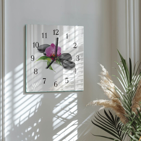 Orologio quadrato Orchidea