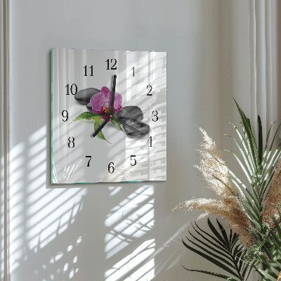 Orologio quadrato Orchidea