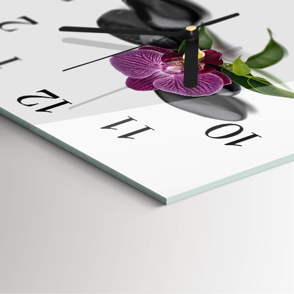 Orologio quadrato Orchidea