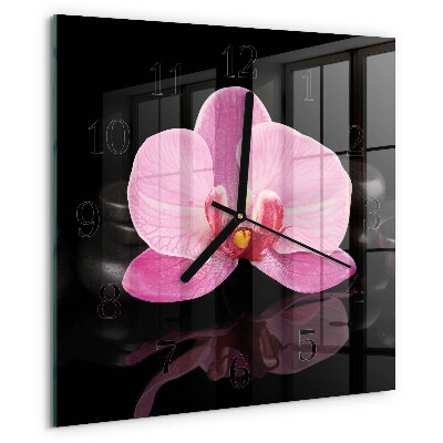 Orologio quadrato Orchidea