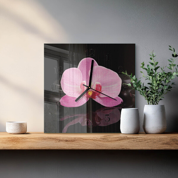 Orologio quadrato Orchidea