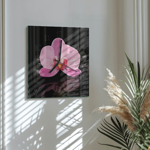 Orologio quadrato Orchidea