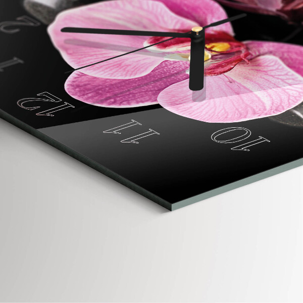 Orologio quadrato Orchidea