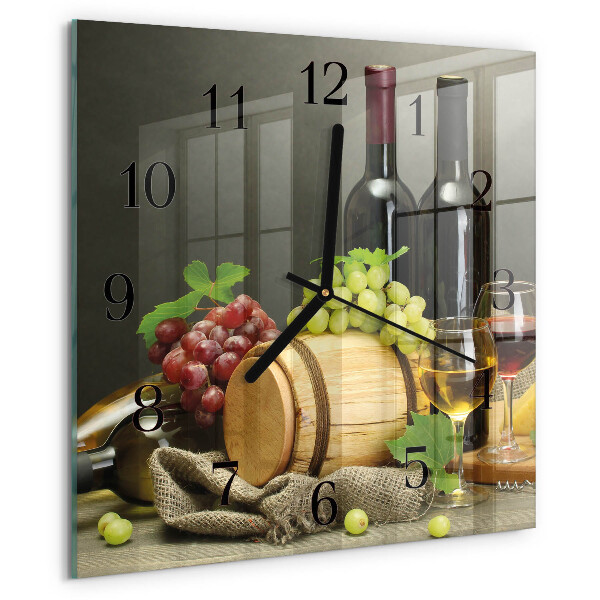 Orologio quadrato Uva per il vino
