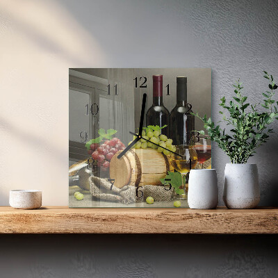 Orologio quadrato Uva per il vino